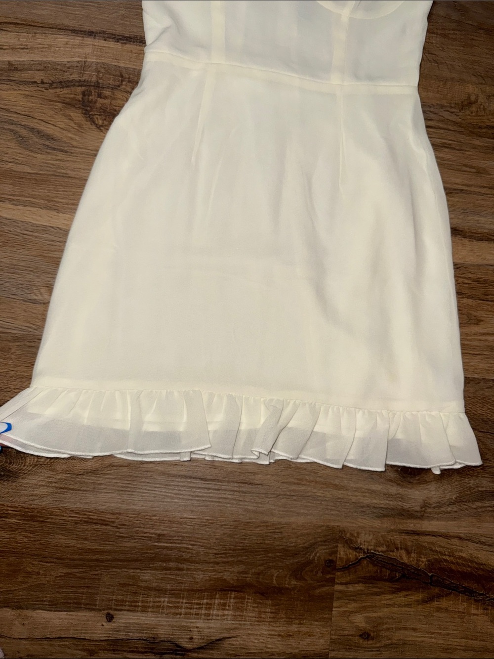 White Ruffle Mini Dress - Picture 5 of 11